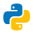 Python programming language and technology logo